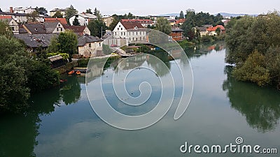 Look at Novo mesto, Slovenia. Stock Photo