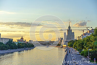 Look to Moscow River Editorial Stock Photo