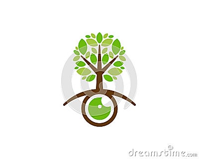 Look Tree Logo Icon Design Vector Illustration