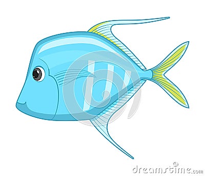Lookdown fish on a white background Vector Illustration