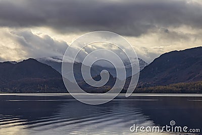 Castle Crag across Derwentwater Stock Photo