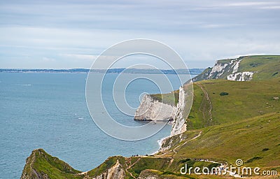 Looking along Dorset Jurassic Coast Stock Photo