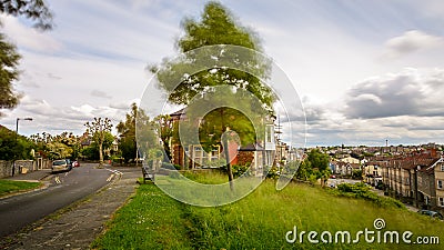 Looking Down Redland Road B Bristol England Stock Photo