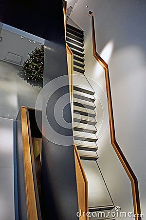 Modern white stairwell Editorial Stock Photo