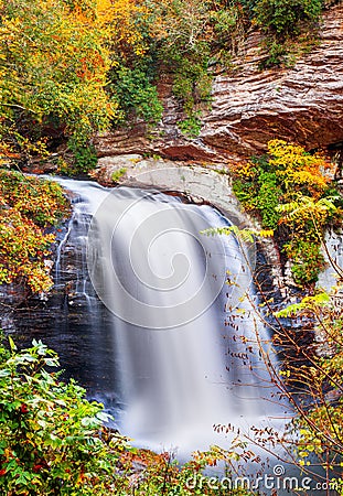 Looking Glass Falls in Pisgah National Forest, North Carolina, US Stock Photo