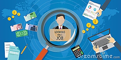 Looking for job Vector Illustration