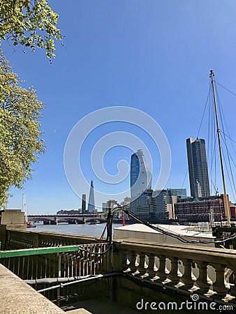 Looking at the London Shard Editorial Stock Photo