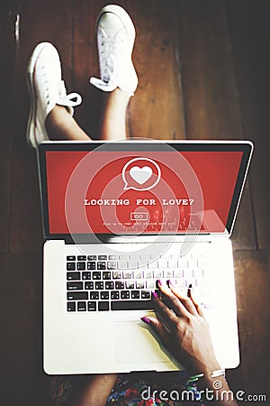 Looking for Love Valentine Romance Heart Dating Passion Concept Stock Photo