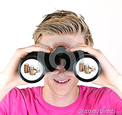 Looking for money Stock Photo