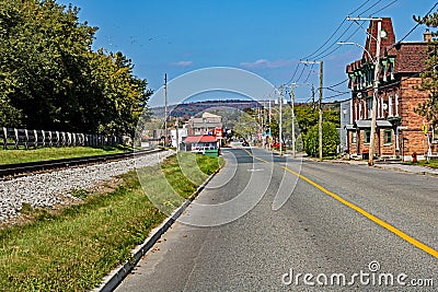 Looking North Into the Centre of Richmond, Quebec, Canada Editorial Stock Photo