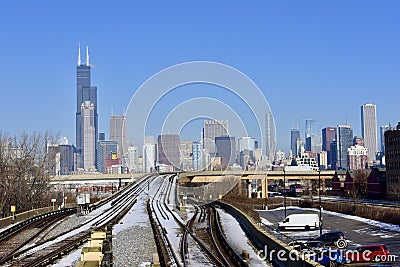 Looking North Down The Tracks Editorial Stock Photo