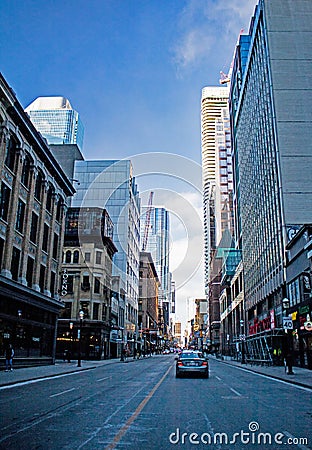 Looking North On Yonge Street In Downtown Toronto Editorial Stock Photo