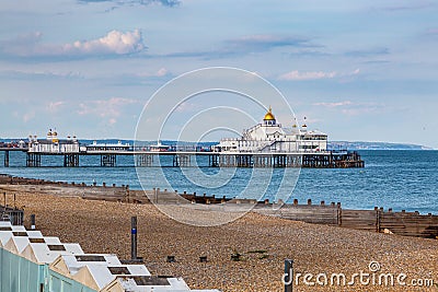 Eastbourne Beach and Pier Editorial Stock Photo