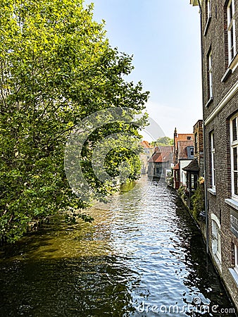 The canals of Bruges, Belgium Stock Photo