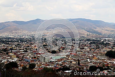 Looking over Oaxaca city, Mexico. Stock Photo