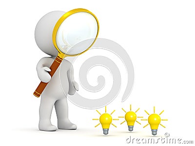 Looking for Small Light Bulb Ideas Stock Photo