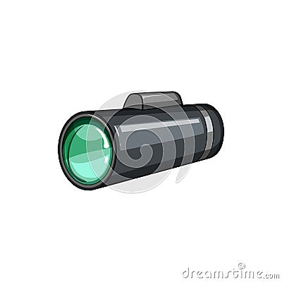 looking spyglass search cartoon vector illustration Vector Illustration