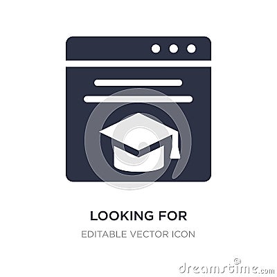 looking for students icon on white background. Simple element illustration from Web concept Vector Illustration