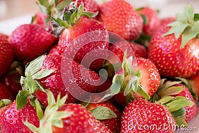 Looking tasty big fresh strawberry Stock Photo