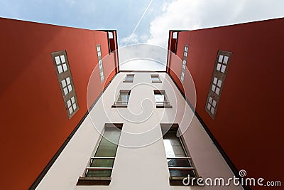 Looking up in Antwerp, Belgium Stock Photo