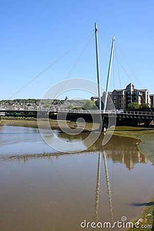 Millennium, Greyhound bridges River Lune Lancaster Editorial Stock Photo