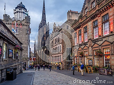 Royal Mile, Edinburgh Scotland Editorial Stock Photo