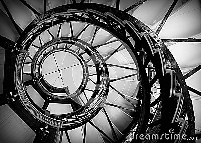 Spiral Staircase in Patterson Pagoda Stock Photo