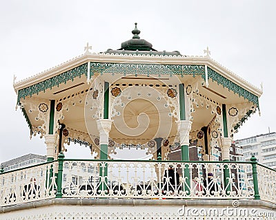 Victorian band stand on Brighton promenade Stock Photo