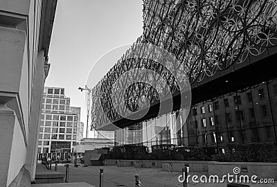 Looking upwards at the Birmingham library Editorial Stock Photo