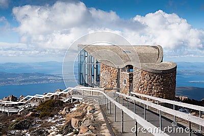 Lookout on Mount Wellington, overlooking Hobart, Tasmania, Australia Stock Photo