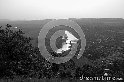 Lookout over a berounka river in western bohemia Stock Photo