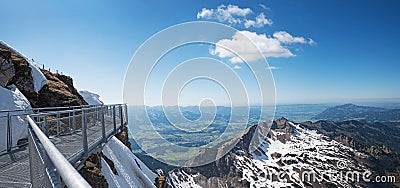 Lookout platform at nebelhorn summit, allgau alps Stock Photo