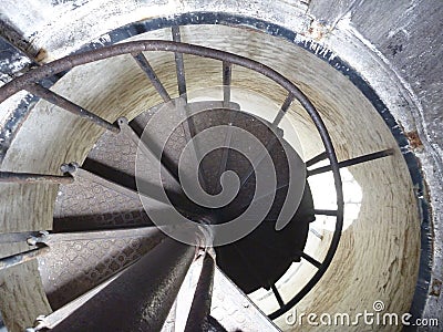 Lookout tower Ded above beroun city in czech republic with a round staircase Stock Photo