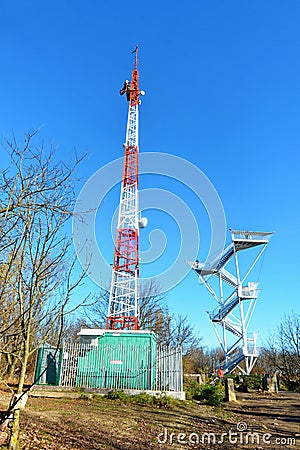 Lookout tower Devinska Kobyla, Bratislava, Slovakia Stock Photo