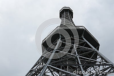 Lookout Tower, Petrin Hill Park, Prague Stock Photo