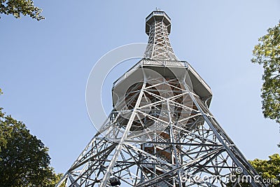 Lookout Tower, Petrin Hill Park, Prague Stock Photo