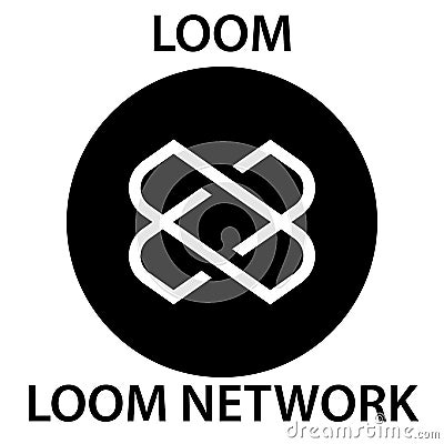 Loom Network Coin cryptocurrency blockchain icon. Virtual electronic, internet money or cryptocoin symbol, logo Vector Illustration