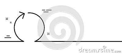 Loop arrow line icon. Refresh Arrowhead. Minimal line pattern banner. Vector Vector Illustration