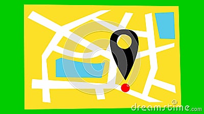 Video with Map and Distance Marker. Animated Doodle of Travel. Travel  Concept Isolated on White Background. Stock Video - Video of template,  design: 208873381