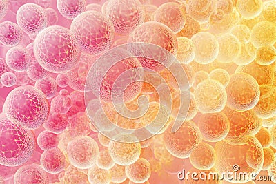 looping animation of abstract spheres, constantly shifting in size and position, with a subtle Stock Photo