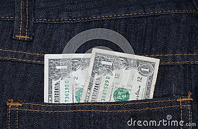 Loose Change Pocket Money Concept Stock Photo