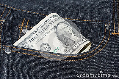 Loose Change Pocket Money Concept Stock Photo