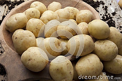 Loose potatoes Stock Photo