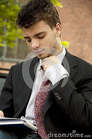 Loosing a tie Stock Photo