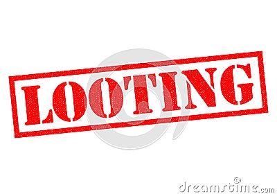 LOOTING Rubber Stamp Stock Photo