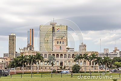 Lopez presidential palace. Asuncion, Paraguay capital Stock Photo