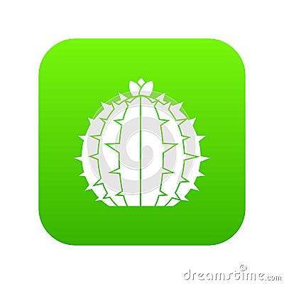 Lophophora cactus icon digital green Vector Illustration