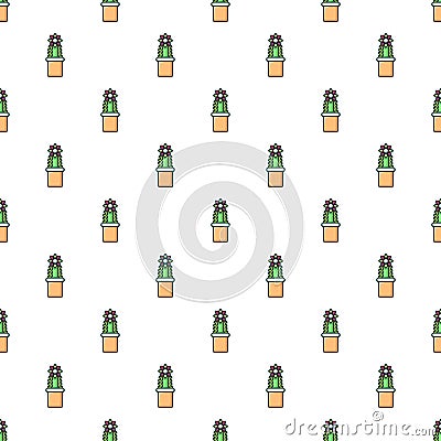 Lophophora cactus pattern seamless Vector Illustration