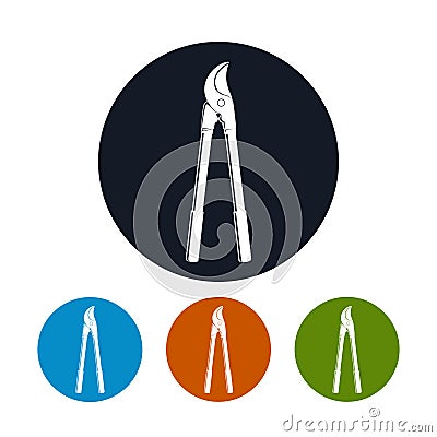 Loppers Icon, Pruning Shear Icon Vector Illustration