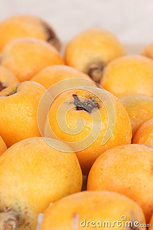 Loquat fruit background Stock Photo